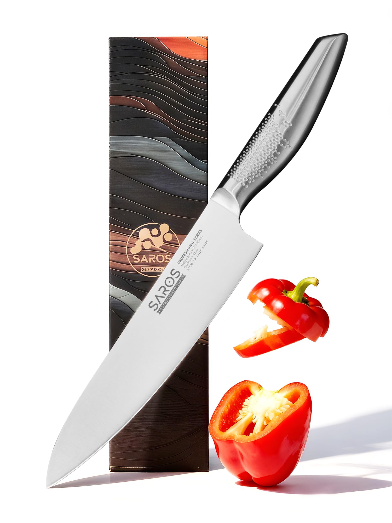 Ignited Cutlery 8 inch Japanese kitchen knife in gift box