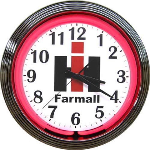 IH Farmall Neon Clock 15 inch neon wall clock