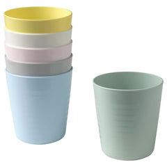 IKEA Kalas Childs plastic mug pastel multicoloured 6 pack