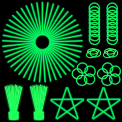 ILHSTY 100pk 8 inch green glow sticks