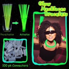 8 inch neon glow sticks with connectors ILHSTY