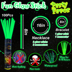 Bulk glow sticks 100 pack in green ILHSTY