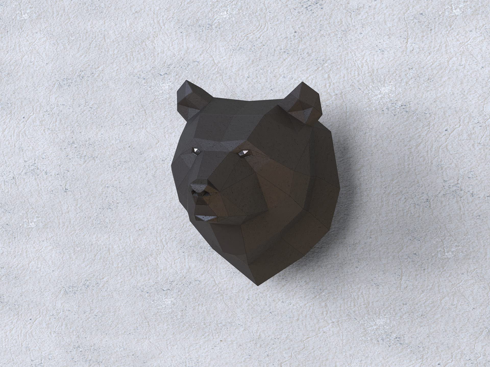 Illustrated instruction image for Grizzly Trophy papercraft