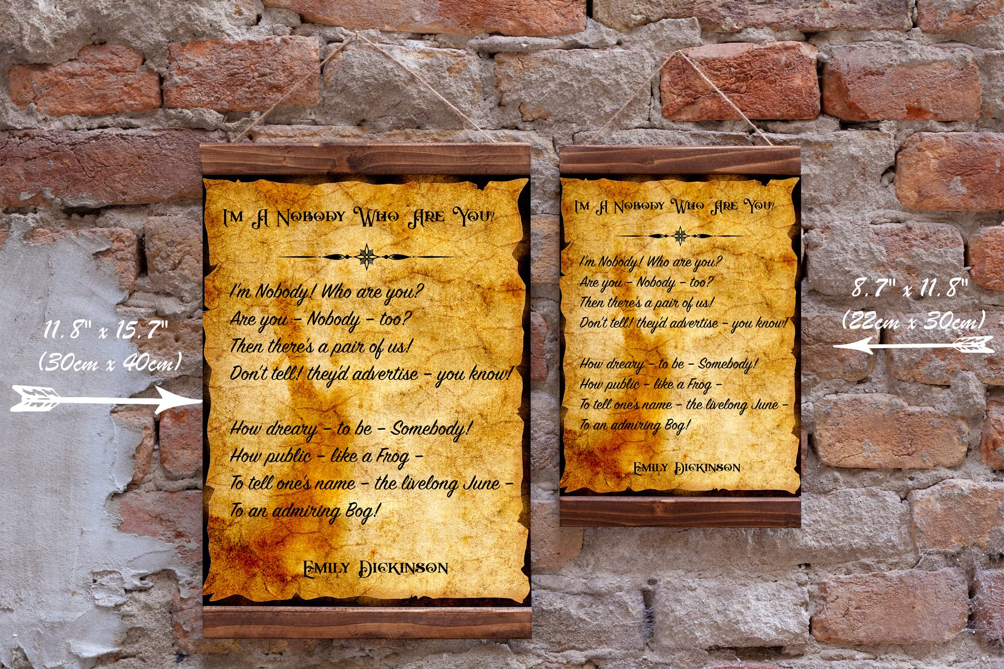 Im a Nobody Who Are You poem on canvas