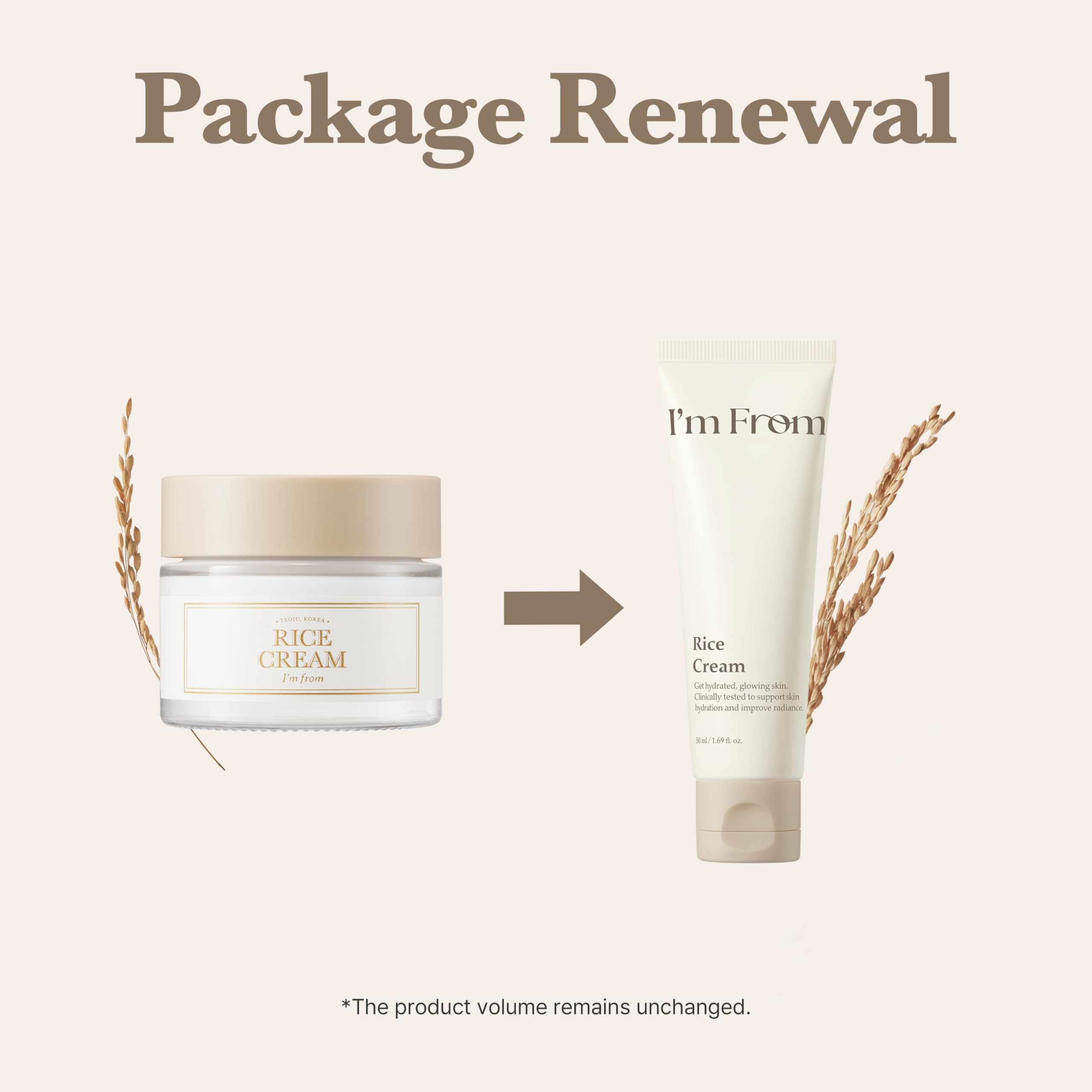 I’m From Rice Cream moisturizer bottle for dry skin