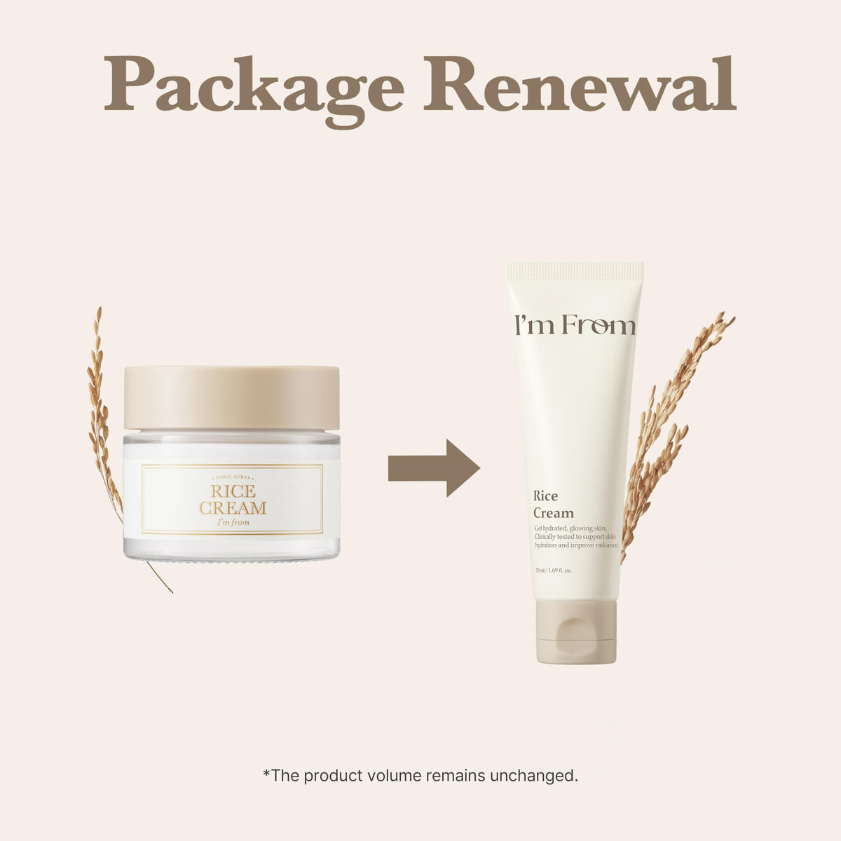 I’m From Rice Cream moisturizer bottle for dry skin
