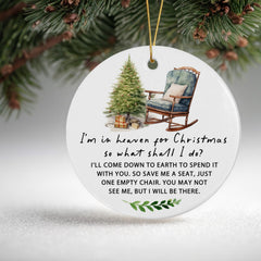 I’m in Heaven for Christmas ornament double-sided text