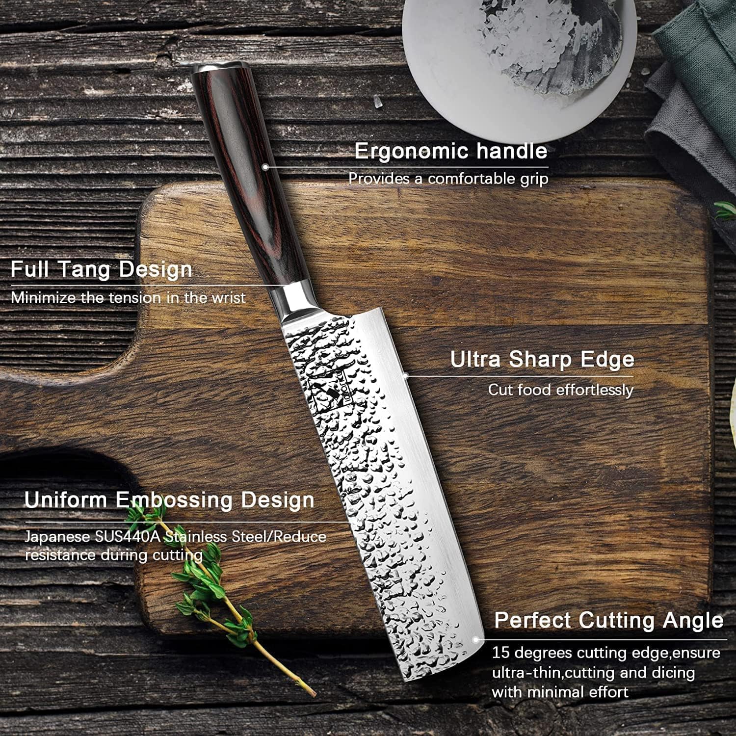 imarku nakiri knife for vegetables fruits fish and meat