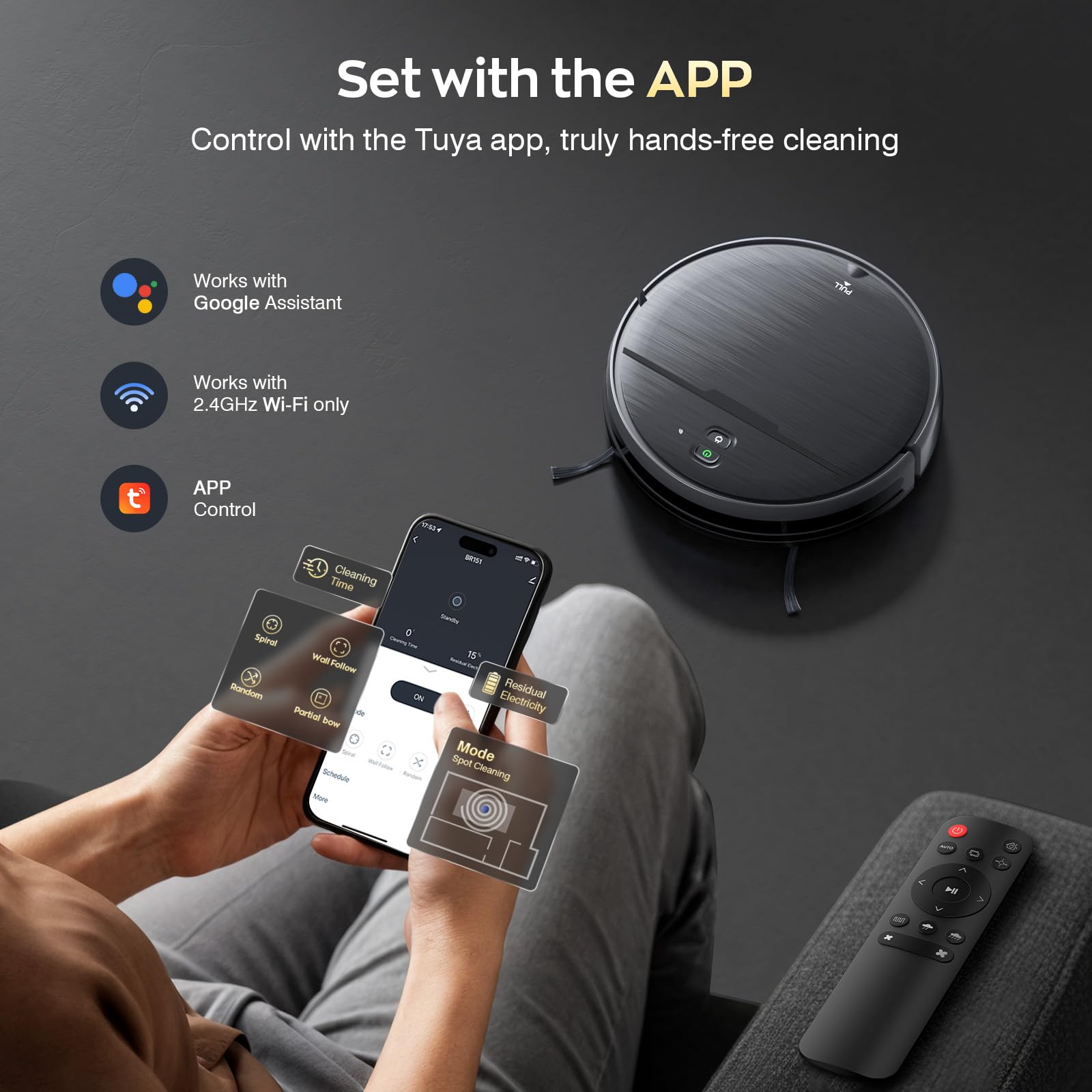 Four cleaning modes Auto Spot Edge Zigzag image