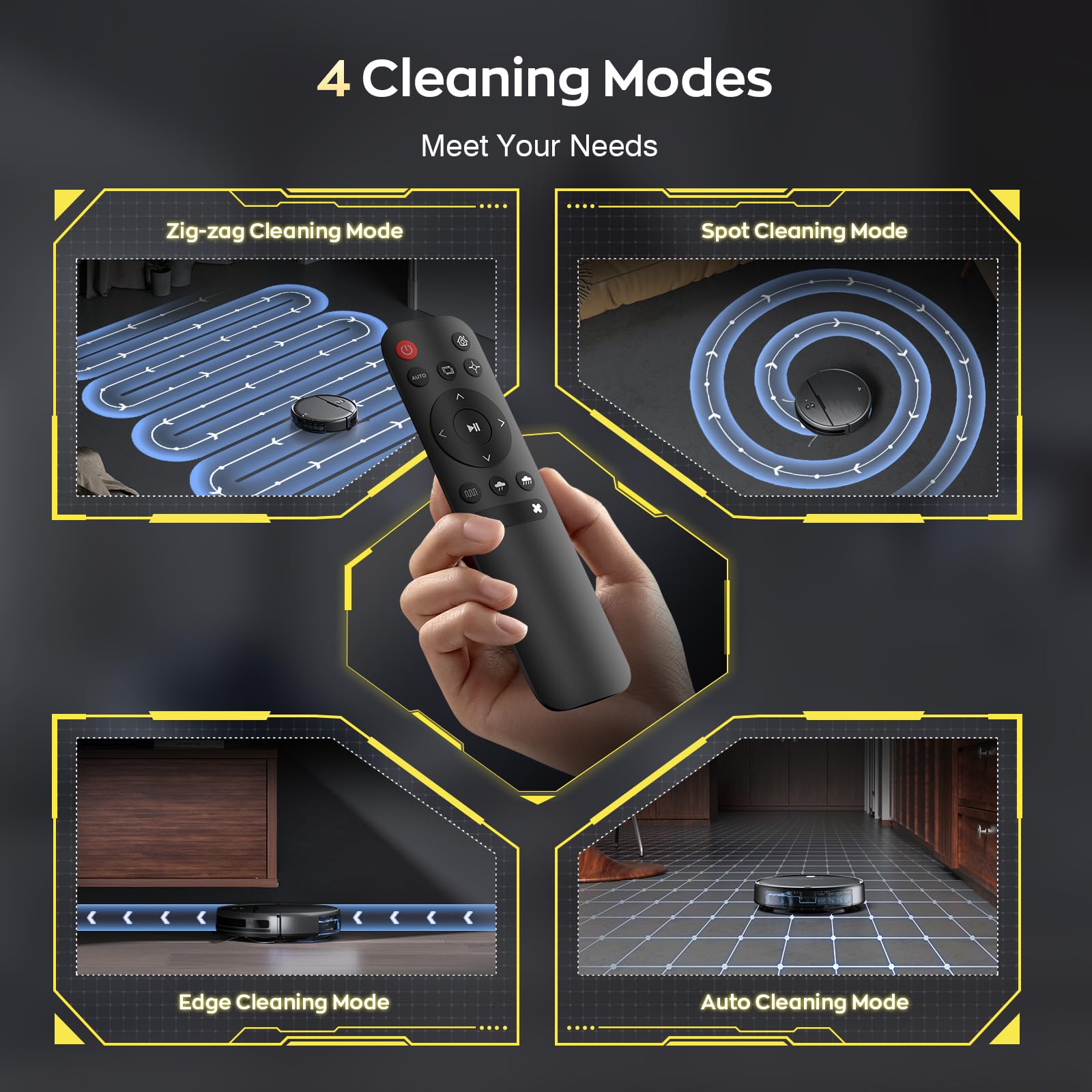 Electronic water tank mop function close up image