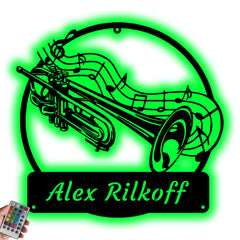 IMIDU trumpet wall art 8in LED sign