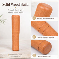 Multipurpose wooden muddler for spices and pastes