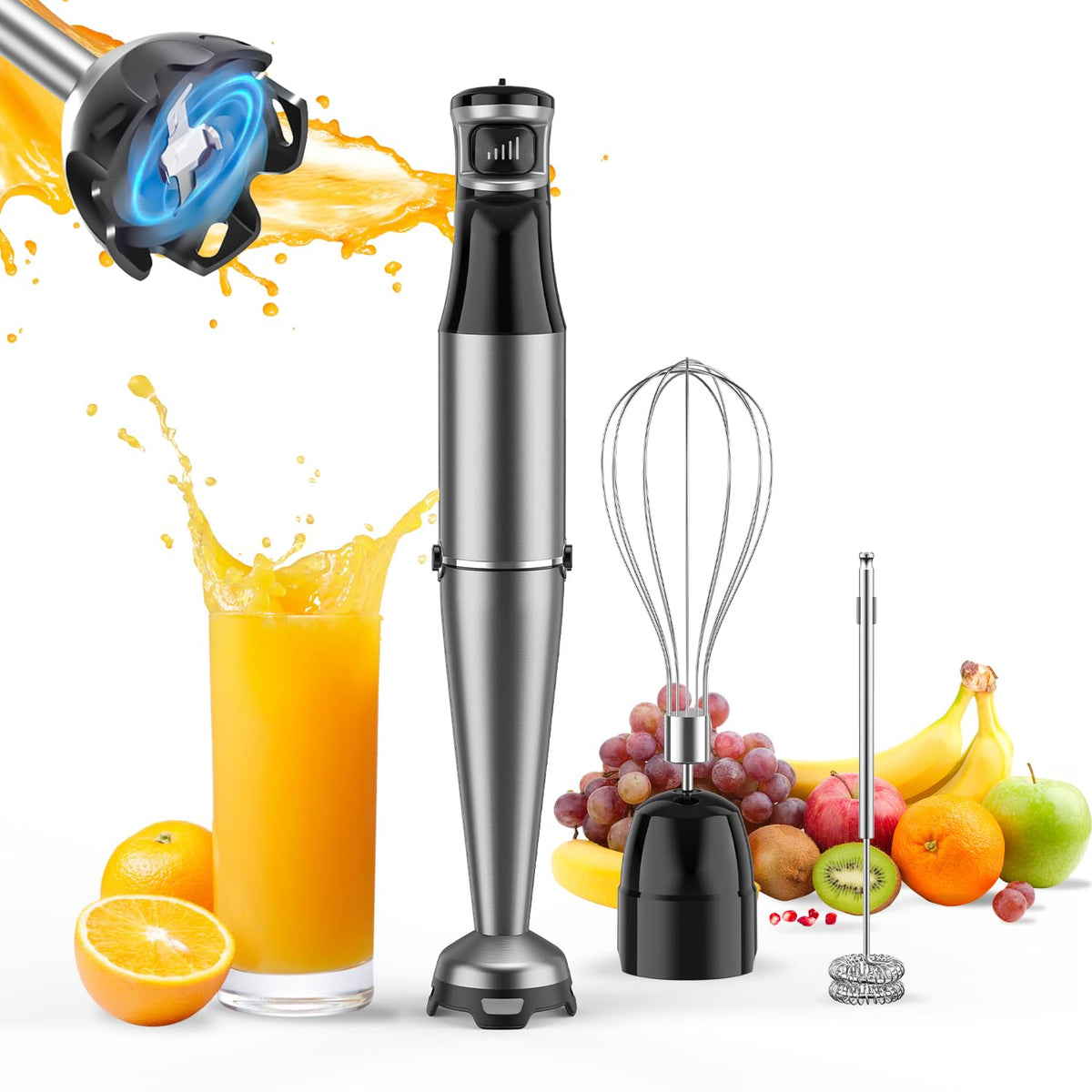 Immersion Blender Handheld 3 in 1 with blending shaft