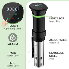 Immersion circulator control panel and indicators