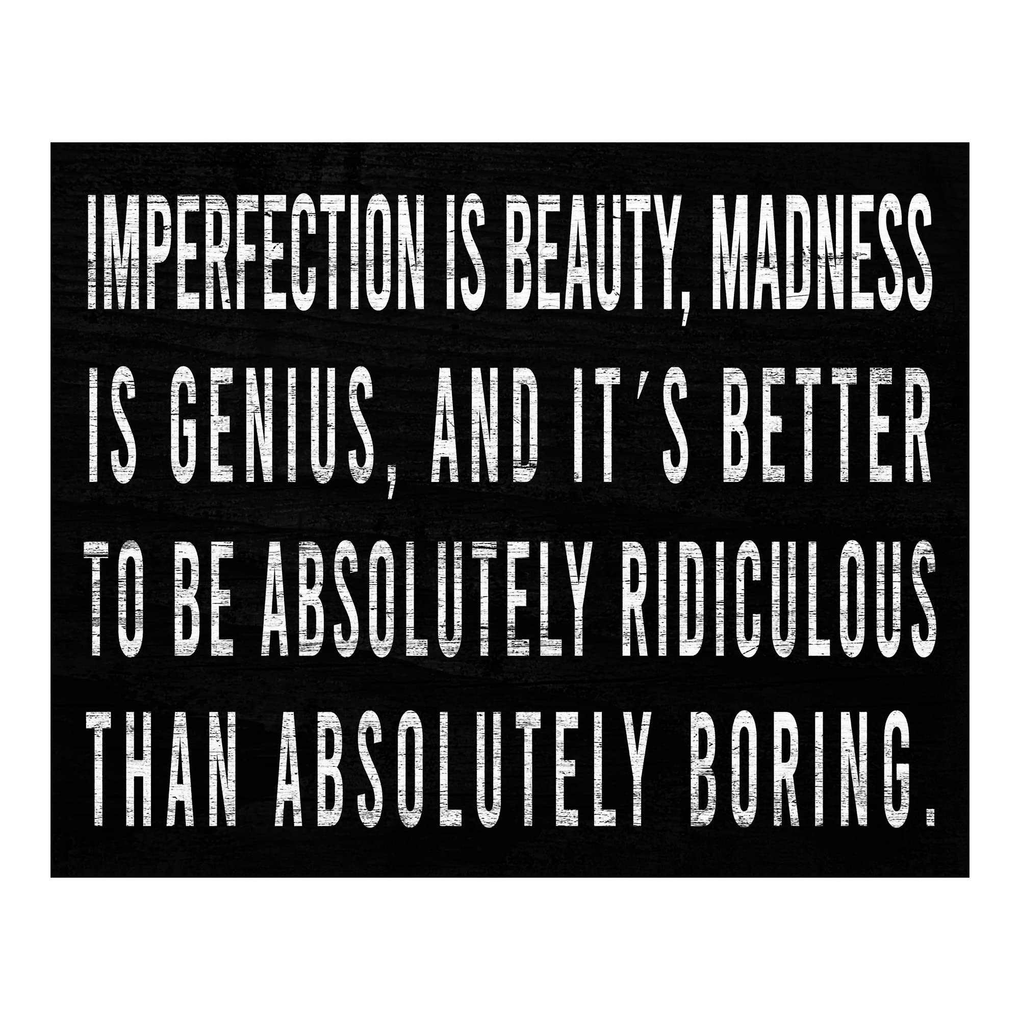 Imperfection is Beauty wall decor 11x14 poster