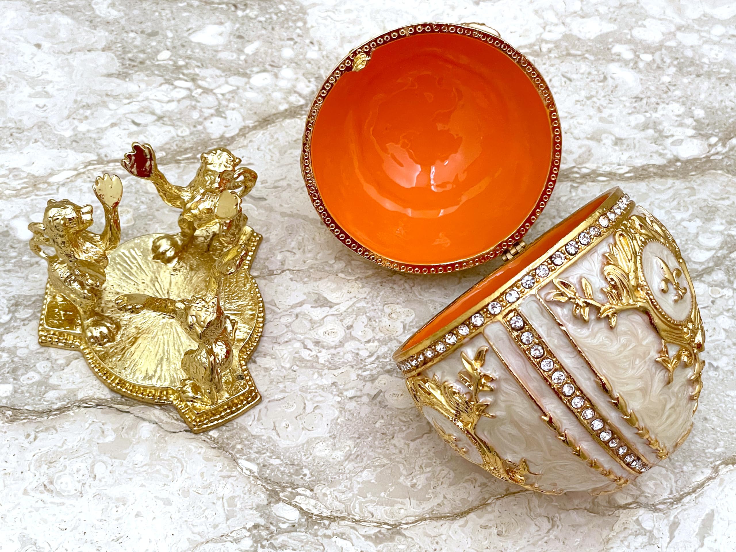 4 carat Austrian Crystal gemstones handset on egg