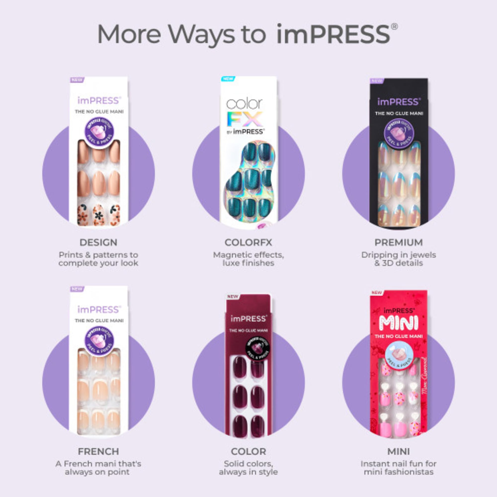 Complete nail kit packaging showing 30 nails and tools