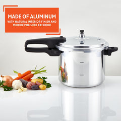IMUSA seven quart pressure cooker natural interior finish