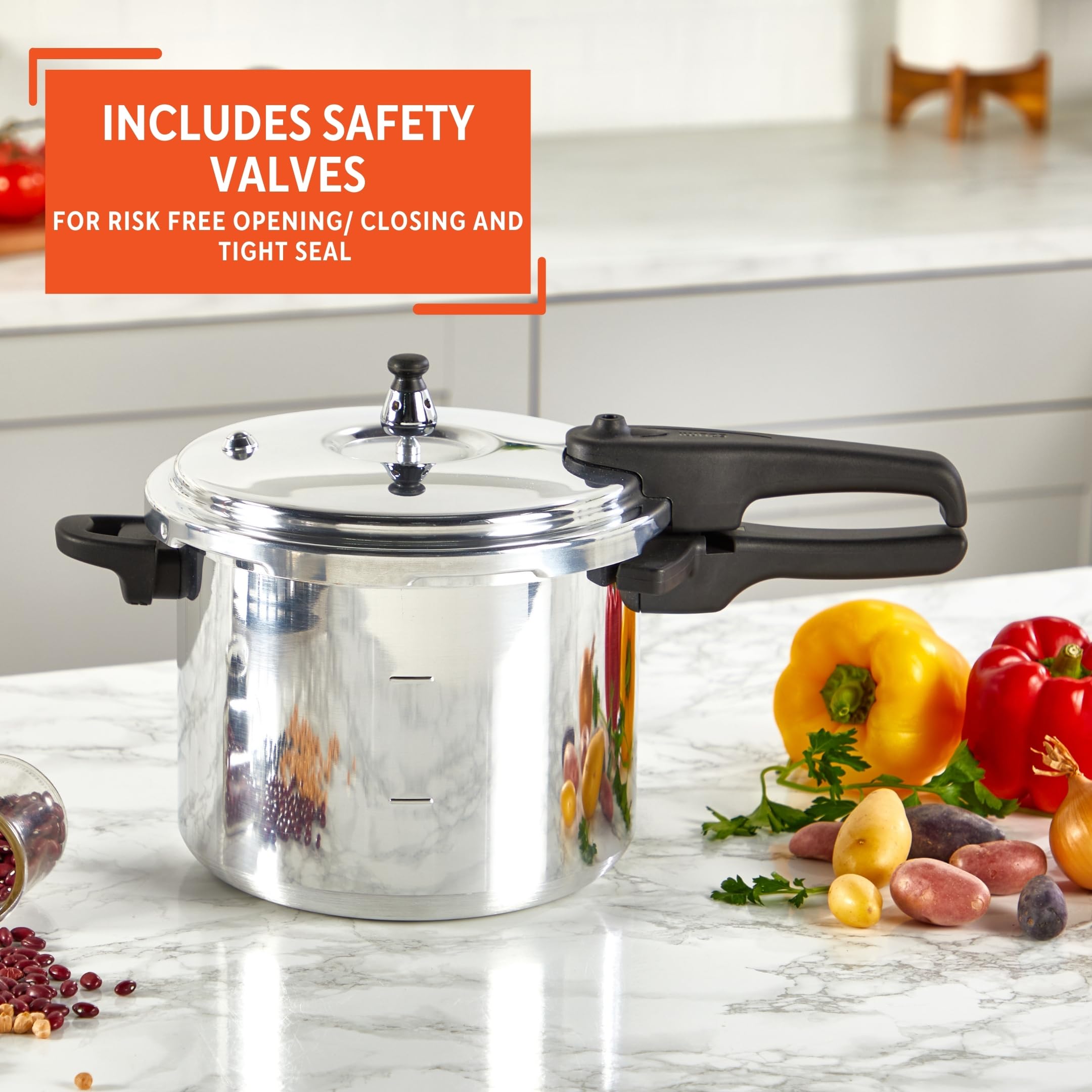 IMUSA automatic pressure regulator on stovetop cooker