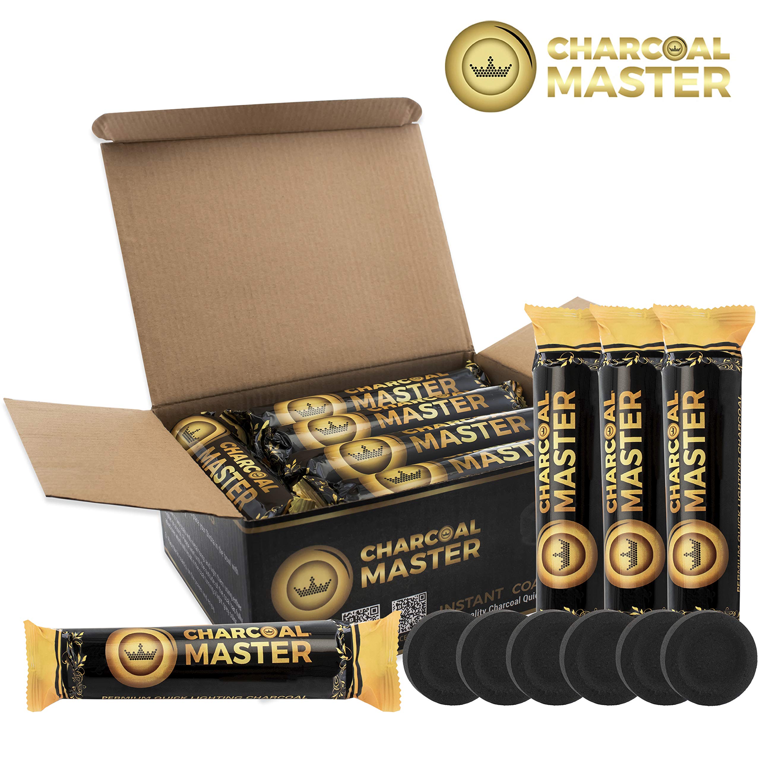 Fruit tree wood charcoal disks odorless and flavorless