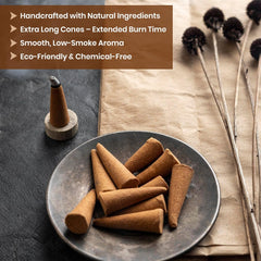 Hand rolled Organic Non Toxic incense cones