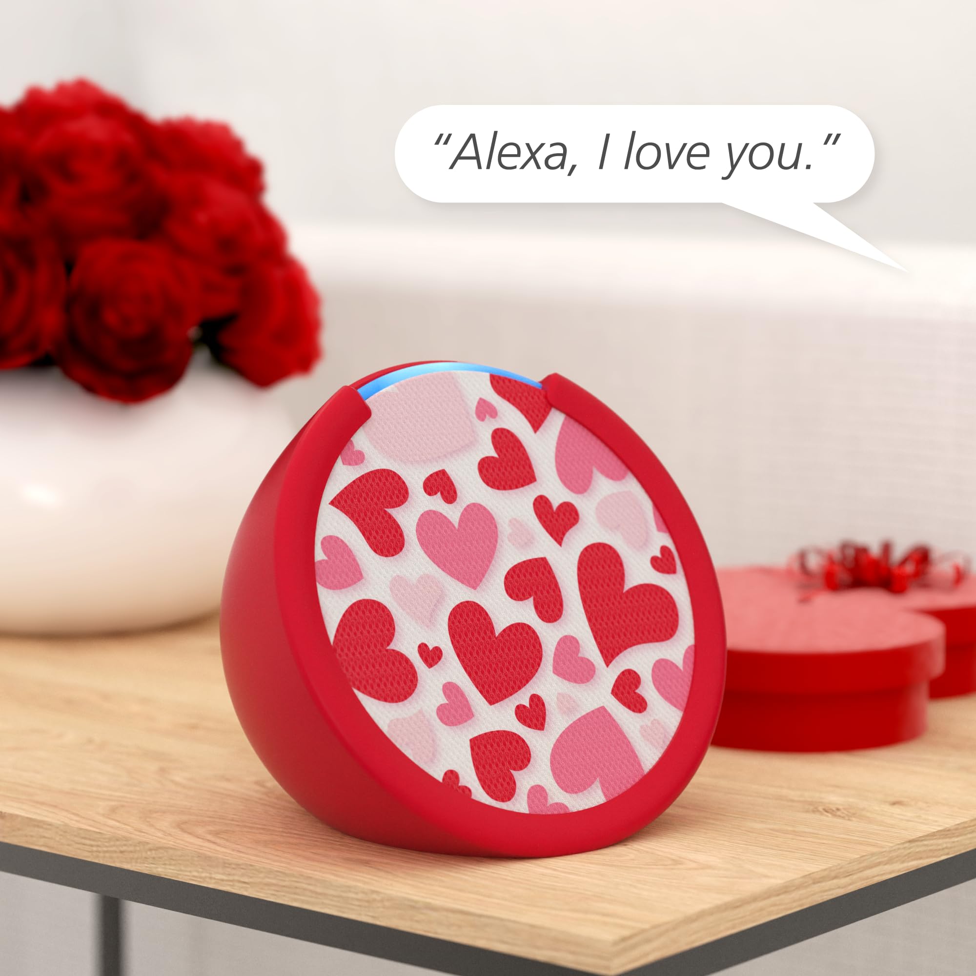 Silicone sleeve and heart themed faceplate in box