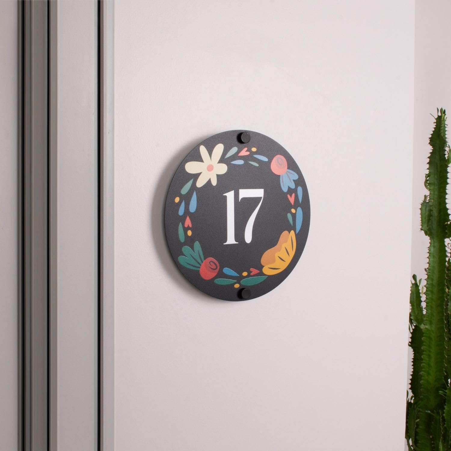 Includes dowels screws and covers for easy installation of address sign