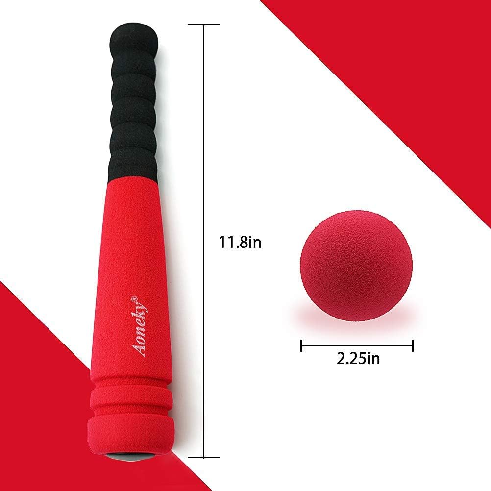Includes one bat and foam ball ready to play red