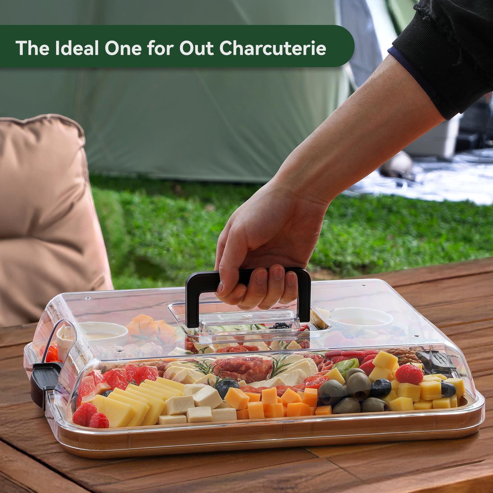 Lid handle for easy carrying during transport