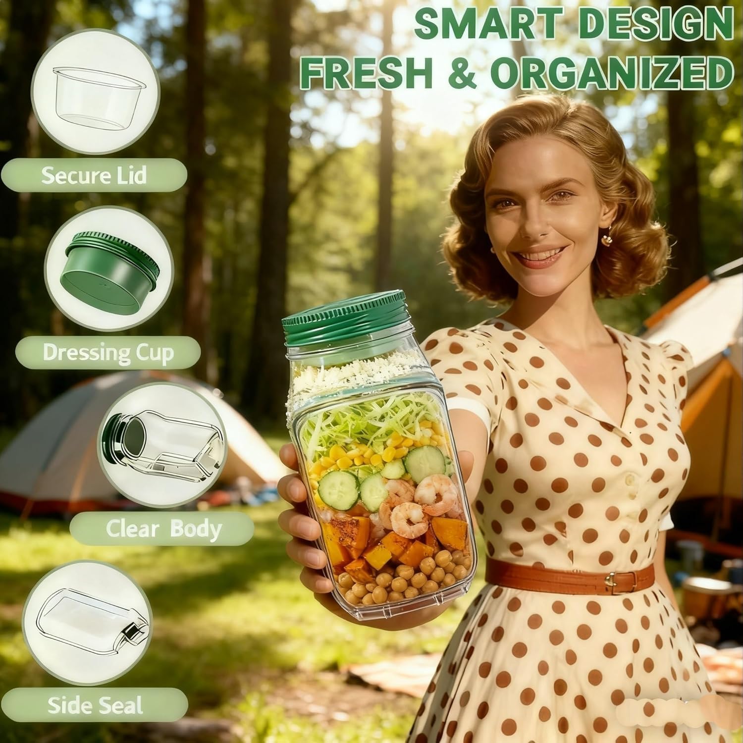 32 oz capacity for full meal in vertical design