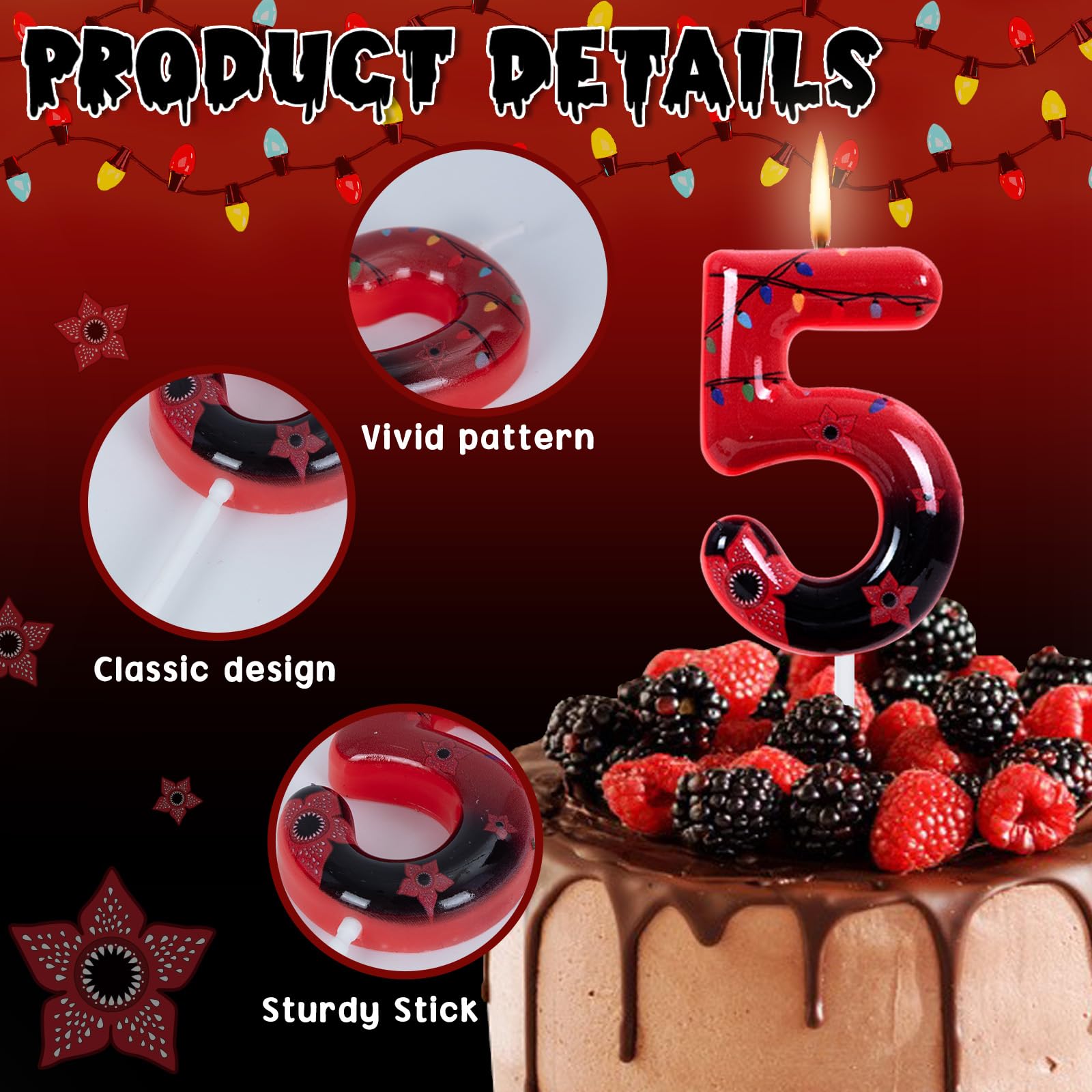 Includes one number 5 birthday candle cake decorating insert