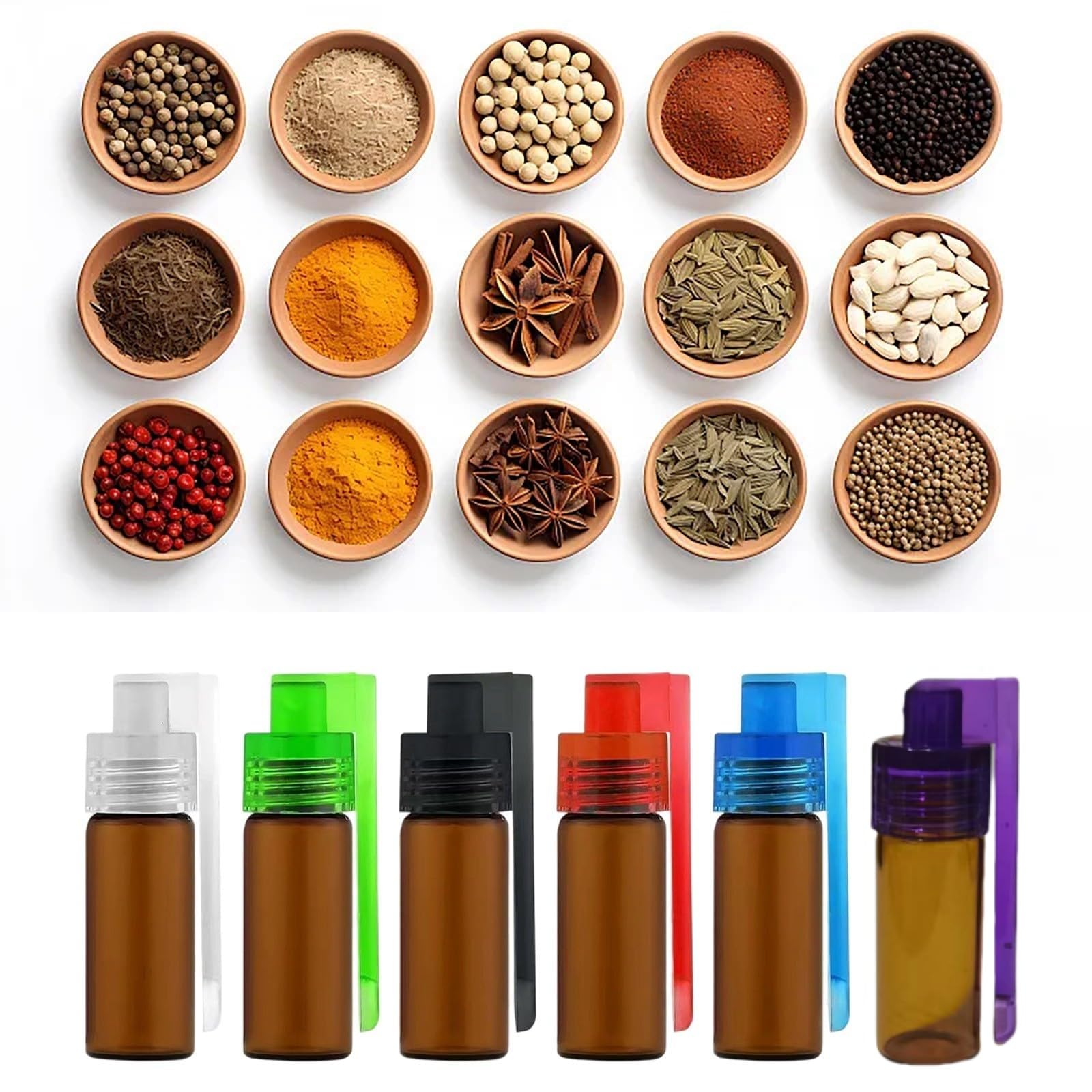 Spice shakers set designed for camping outdoor use