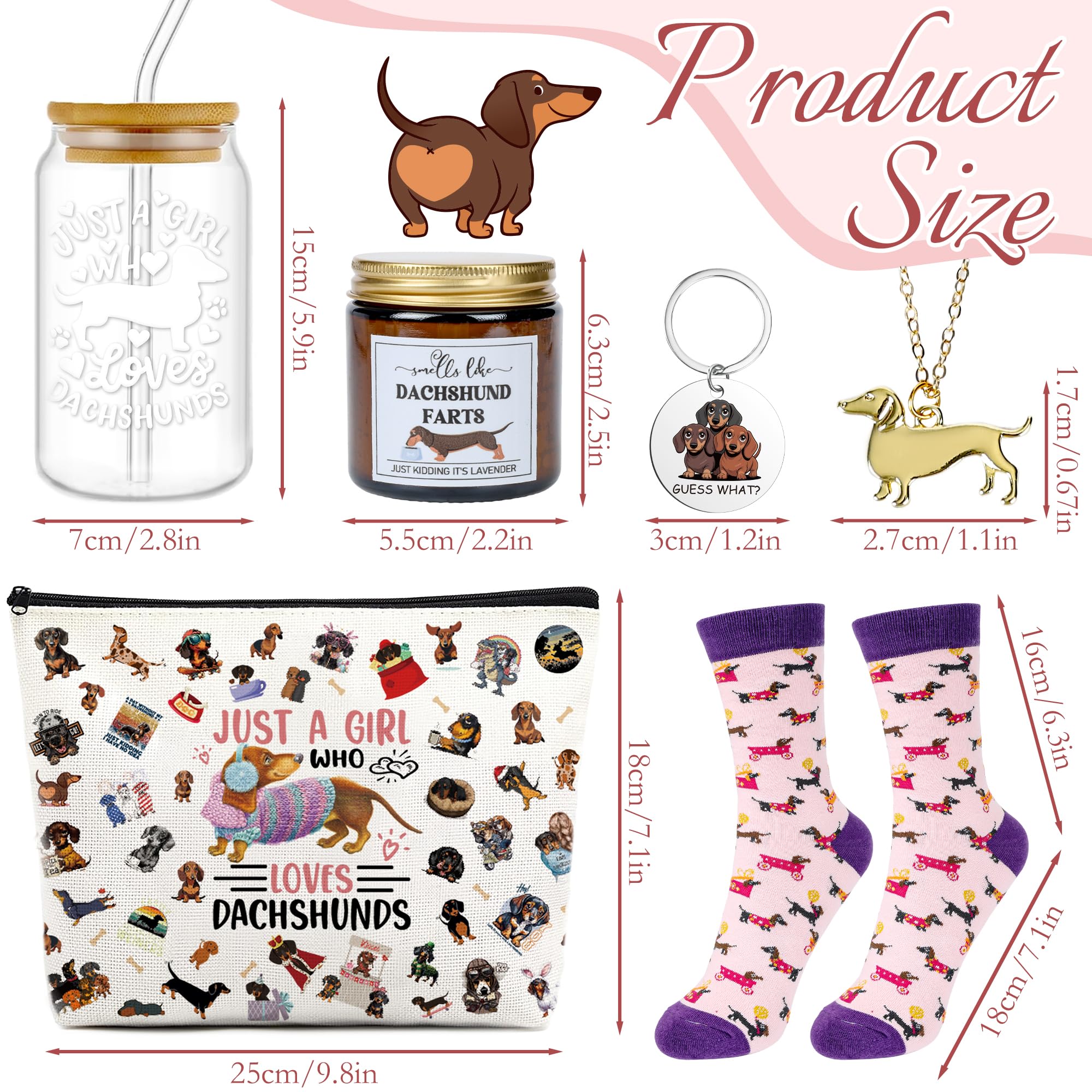 scented candle included in dachshund gifts set