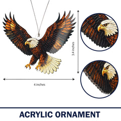 independence day decor eagle ornament on festive display