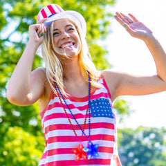 Star design glow necklace for July 4th