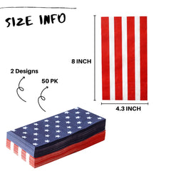 Independence Day patriotic napkins designed by Winoo