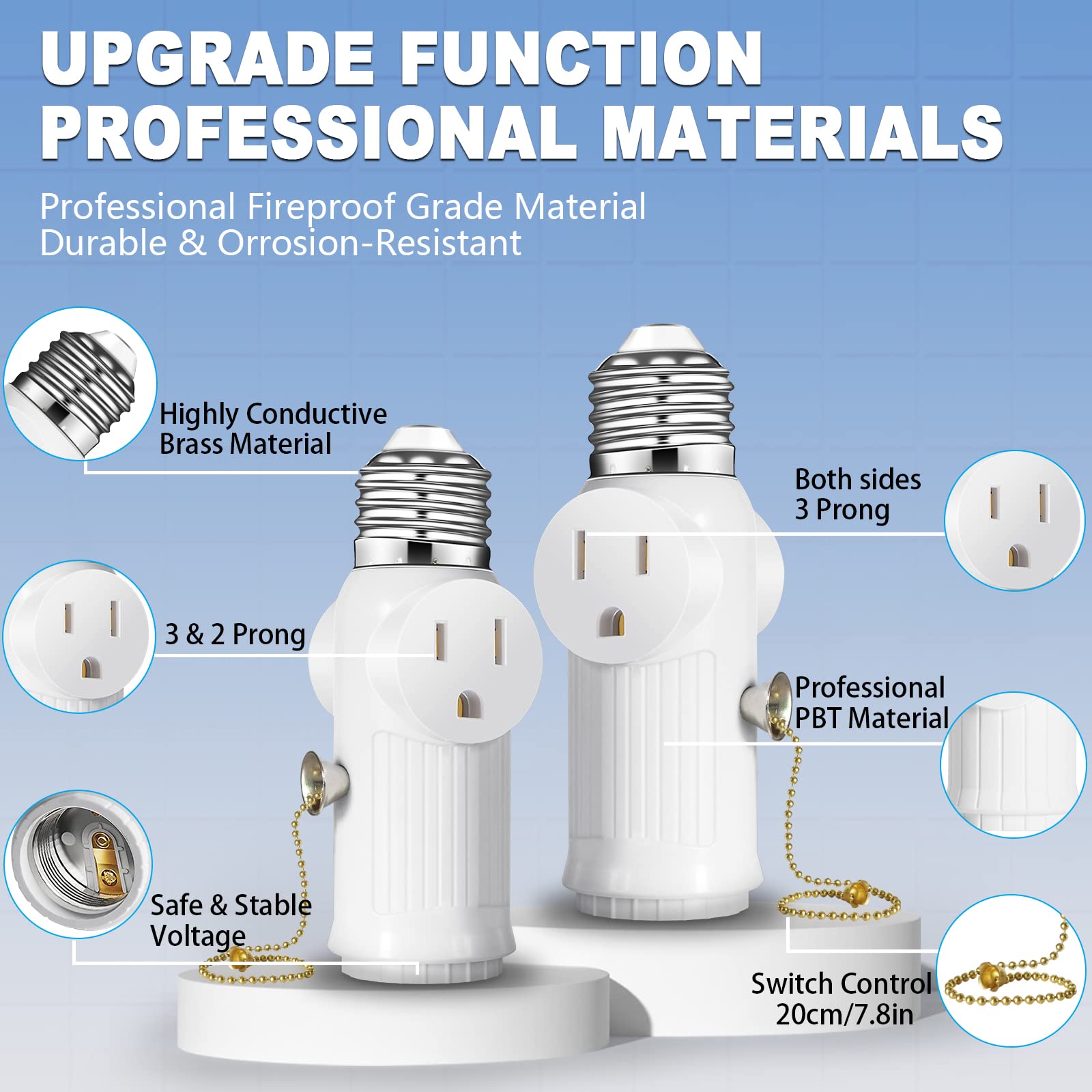 Independent switch control for light socket with safety fuse protection