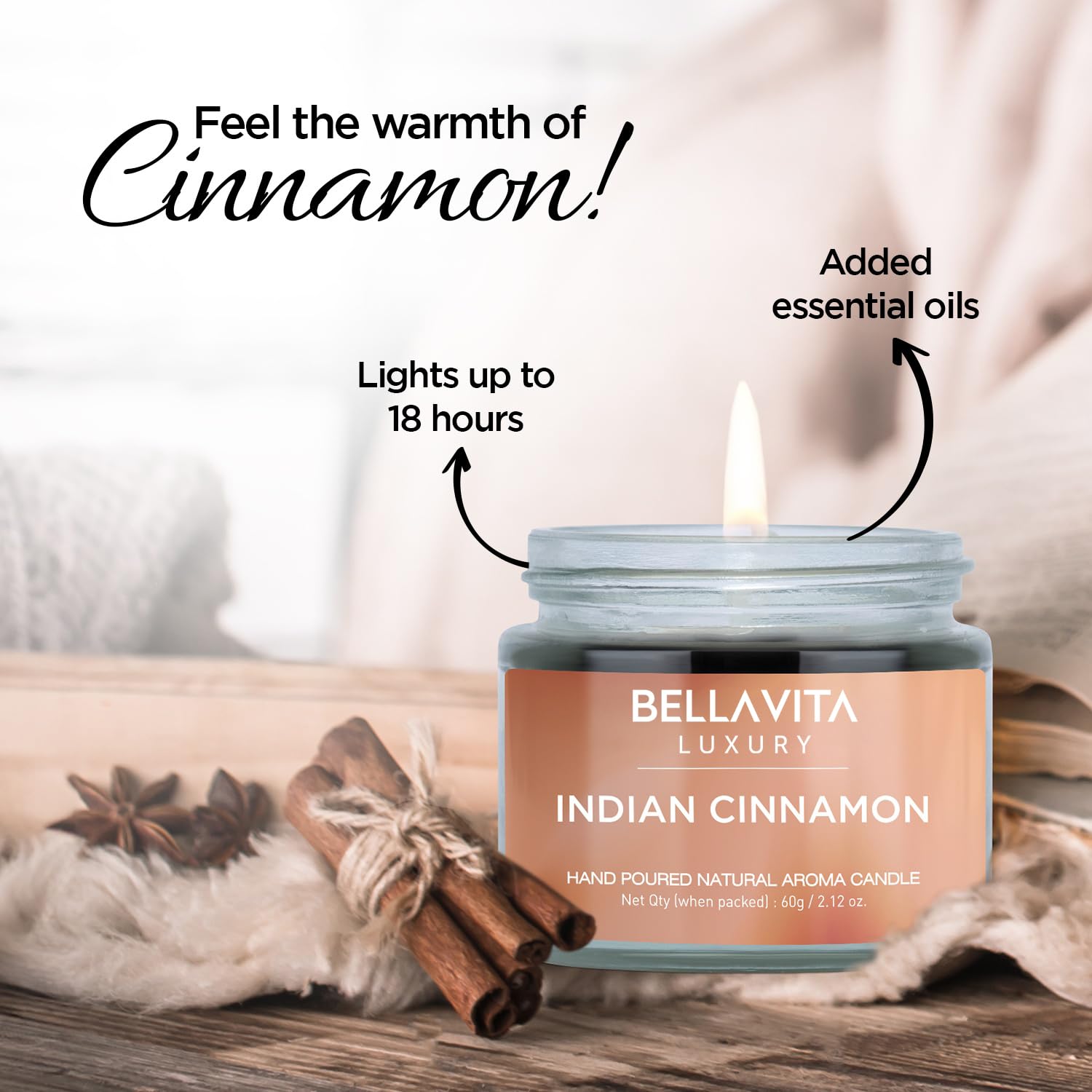 California Rose scent candle from Bella Vita fall decor set