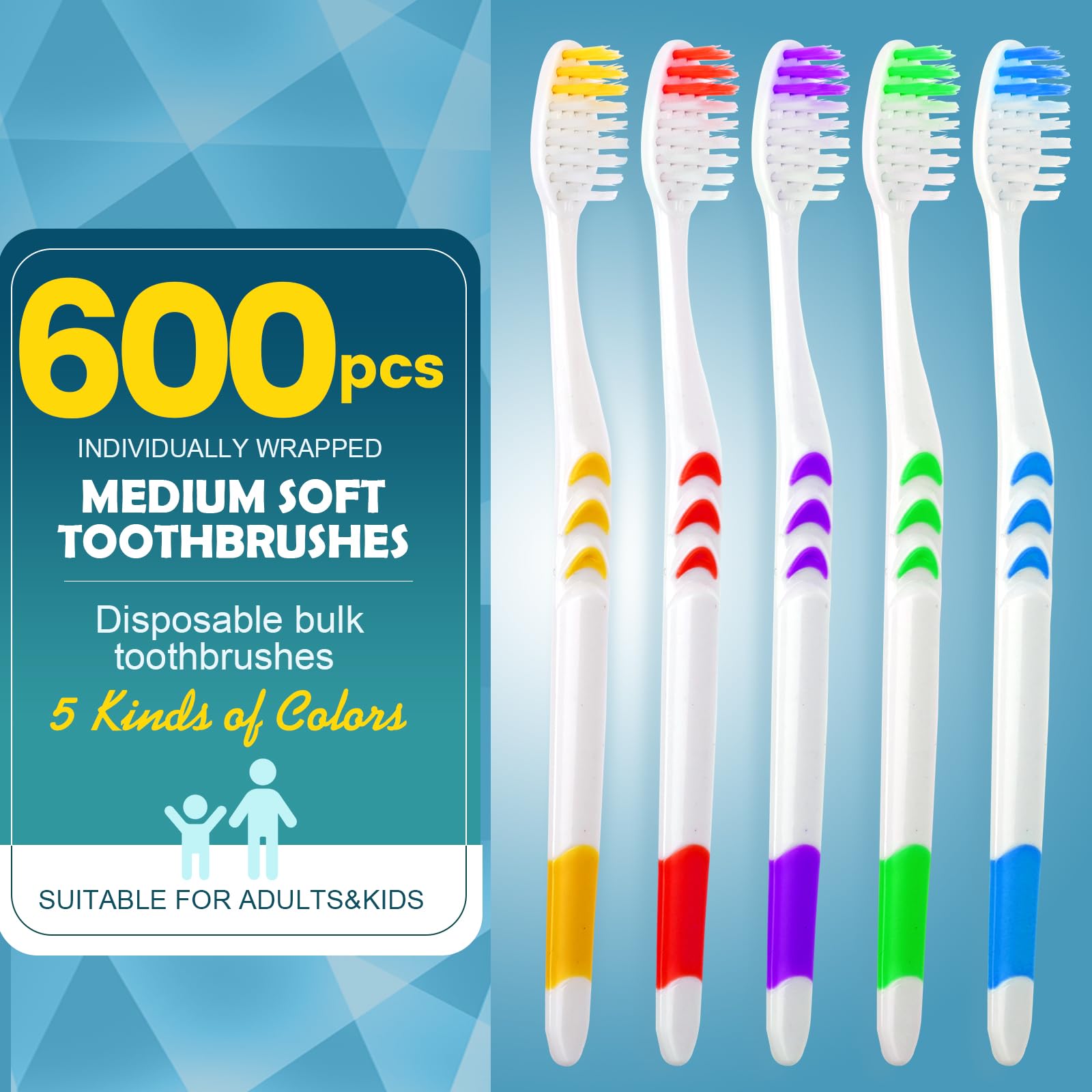 bulk toothbrush set with soft bristles