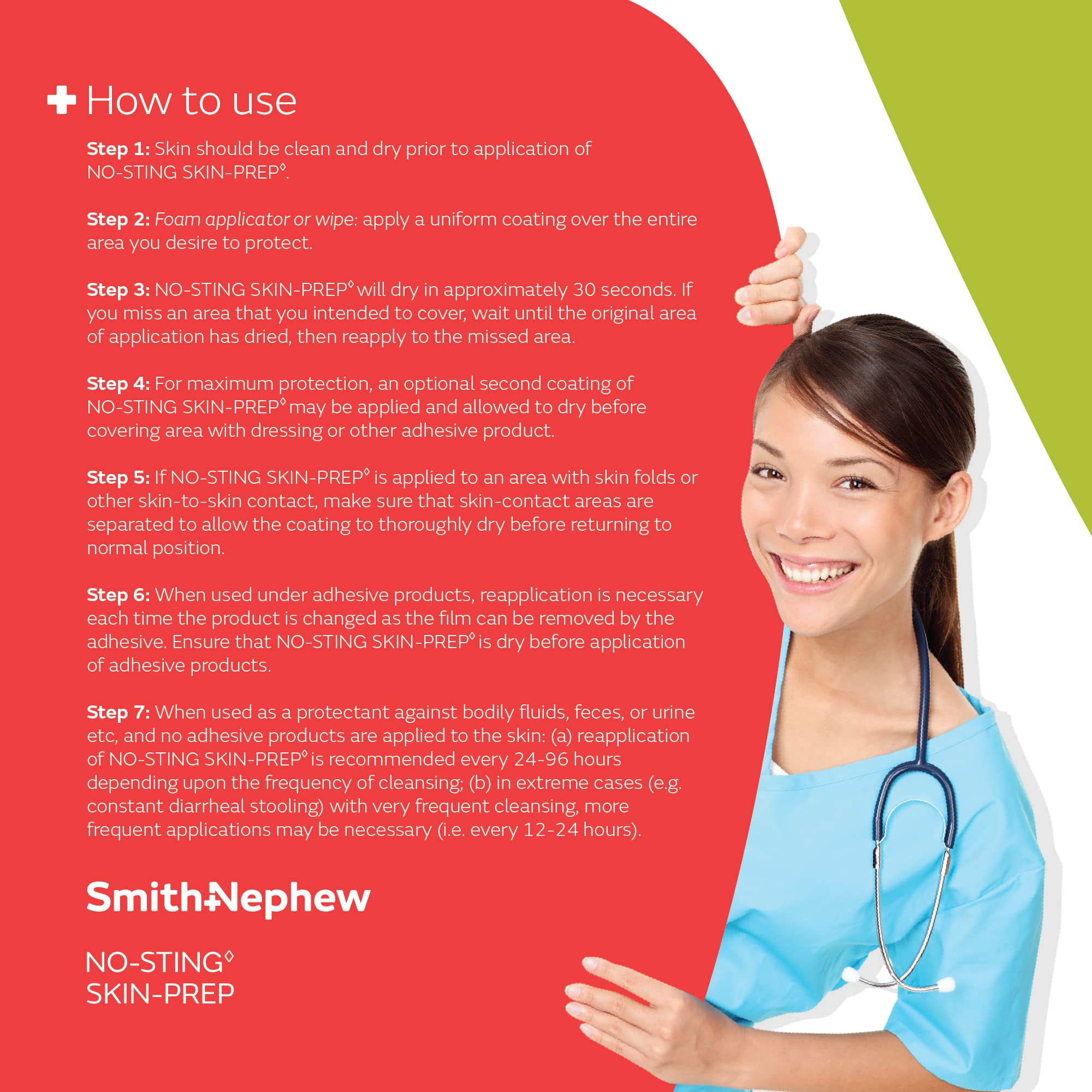Skin barrier film wipe on skin for protection during dressing changes