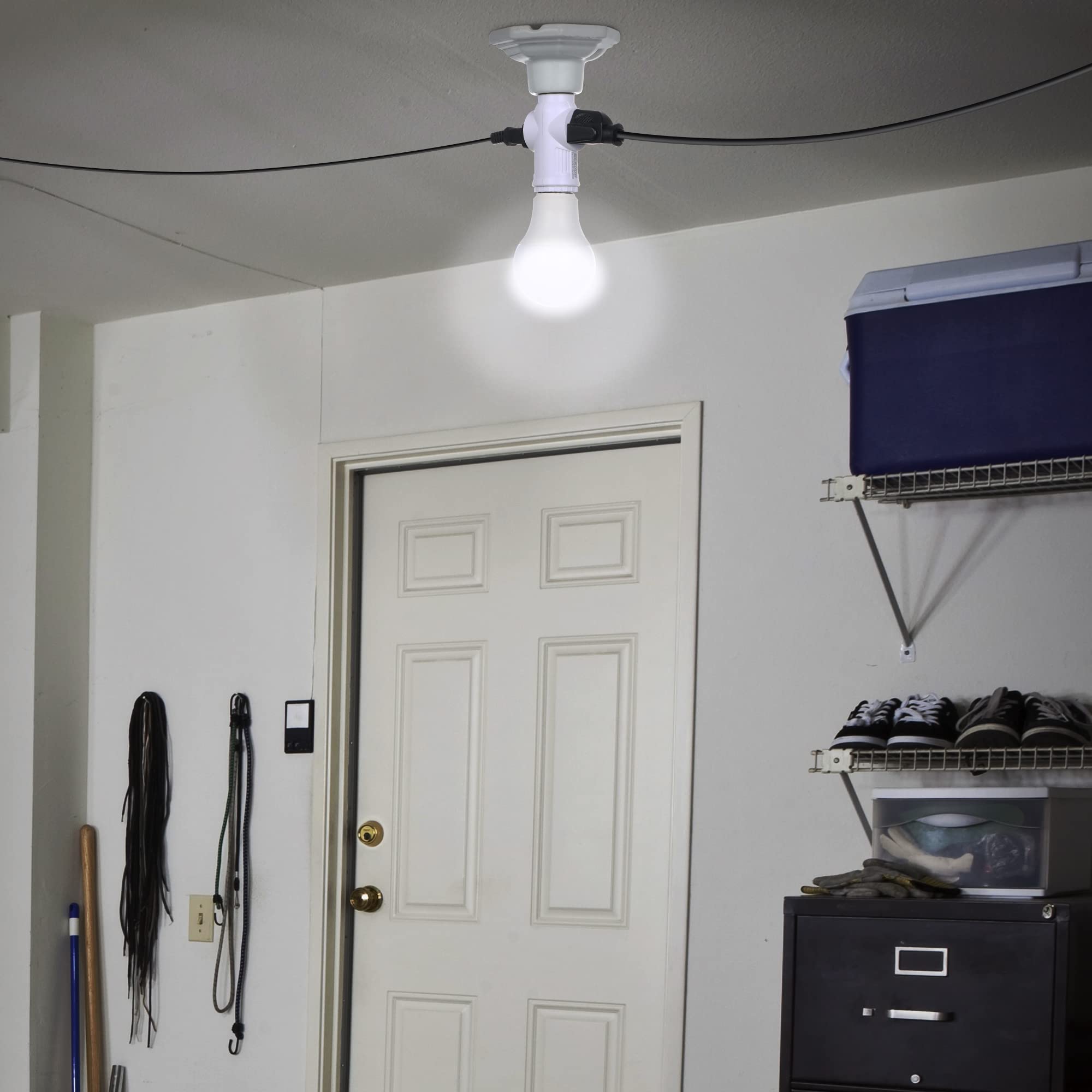 Indoor dry location light socket adaptor