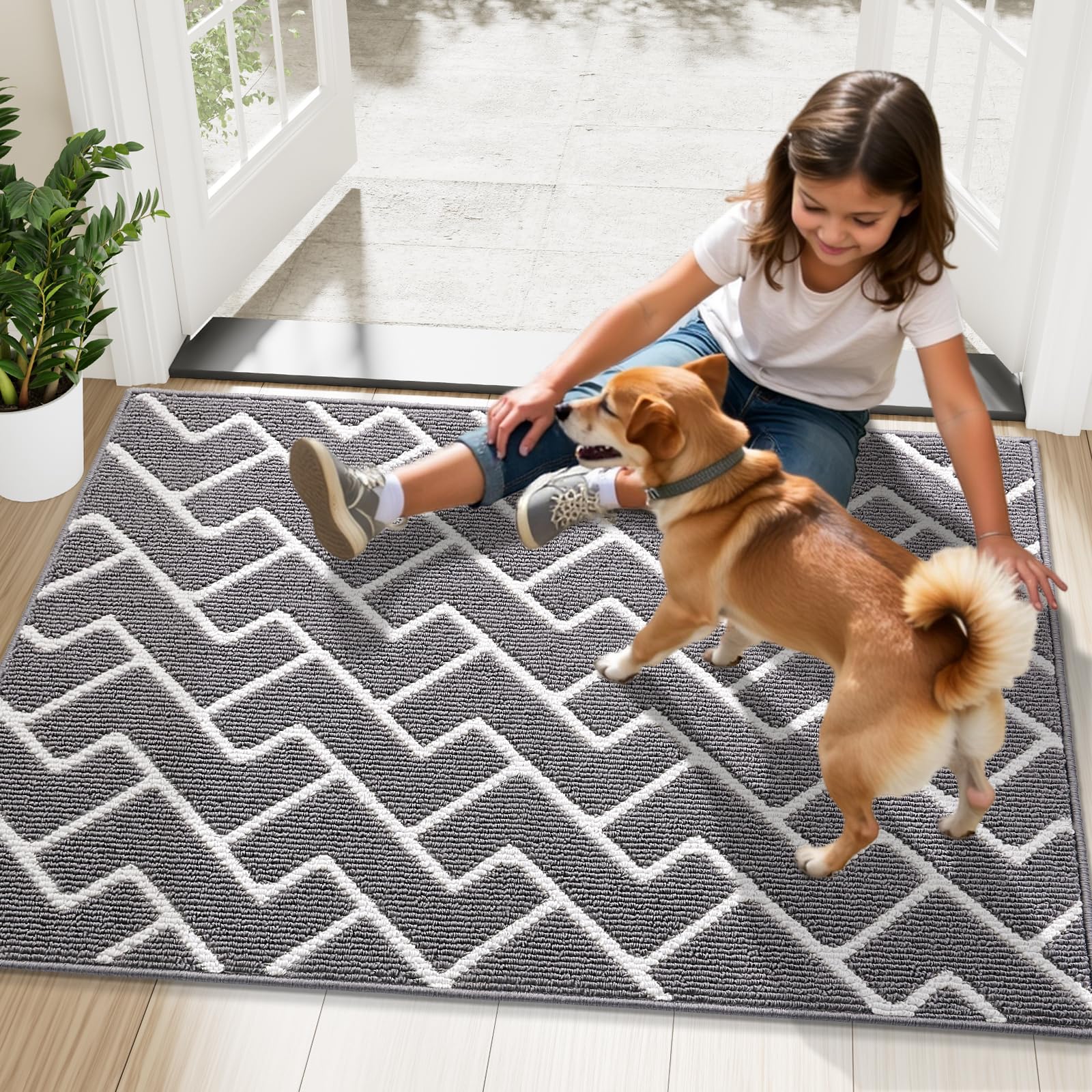 OLANLY indoor entry mat washable and easy care
