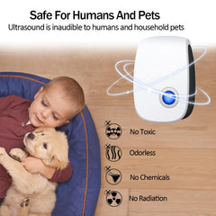 Plug-in ultrasonic pest repeller safe for humans and pets