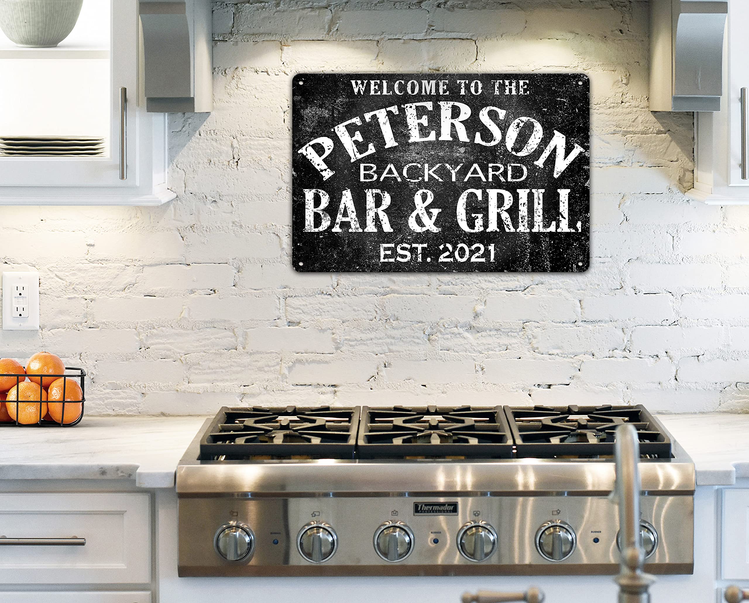 Indoor outdoor ready metal sign for housewarming gift