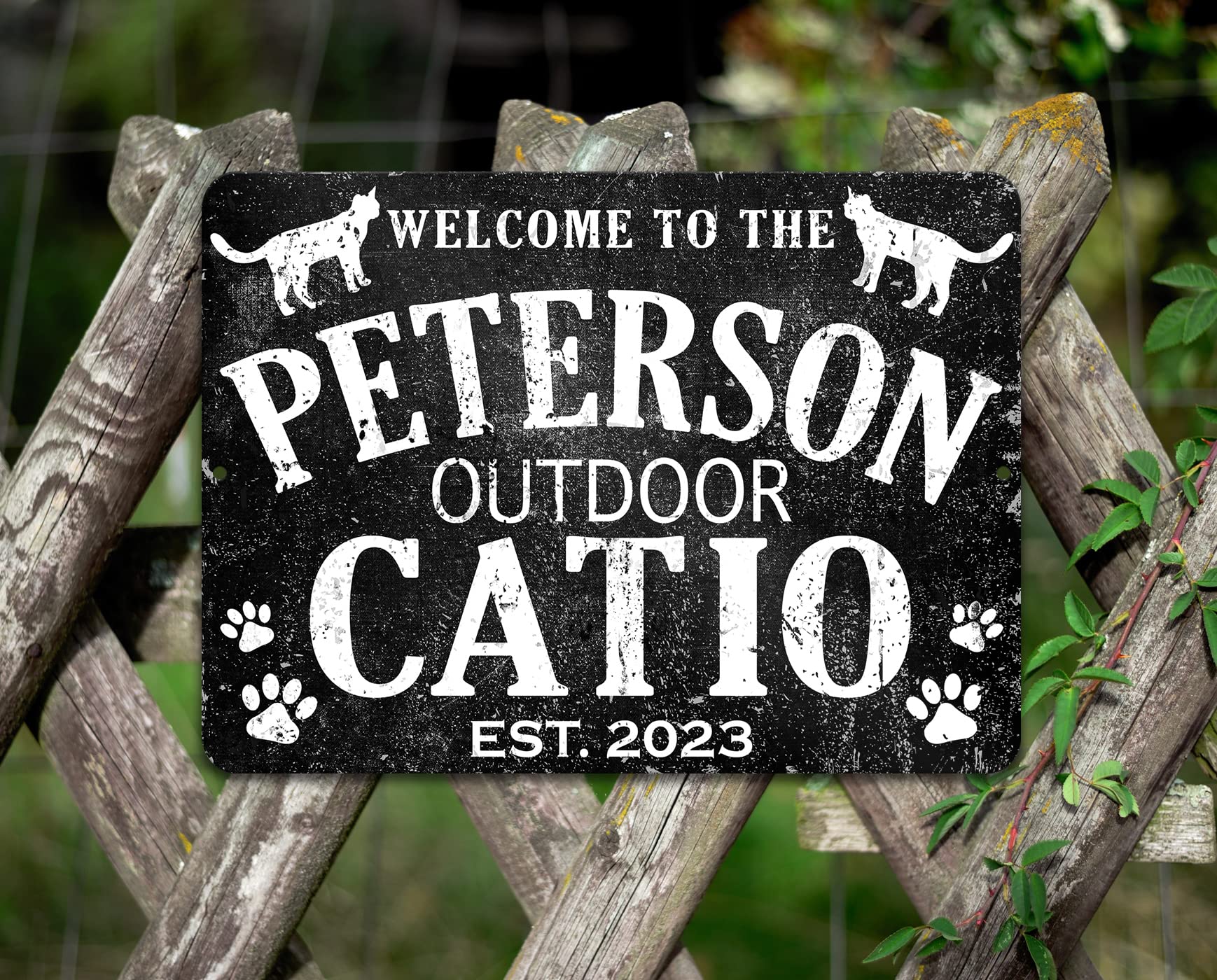 Gift ready cat name sign 9x12