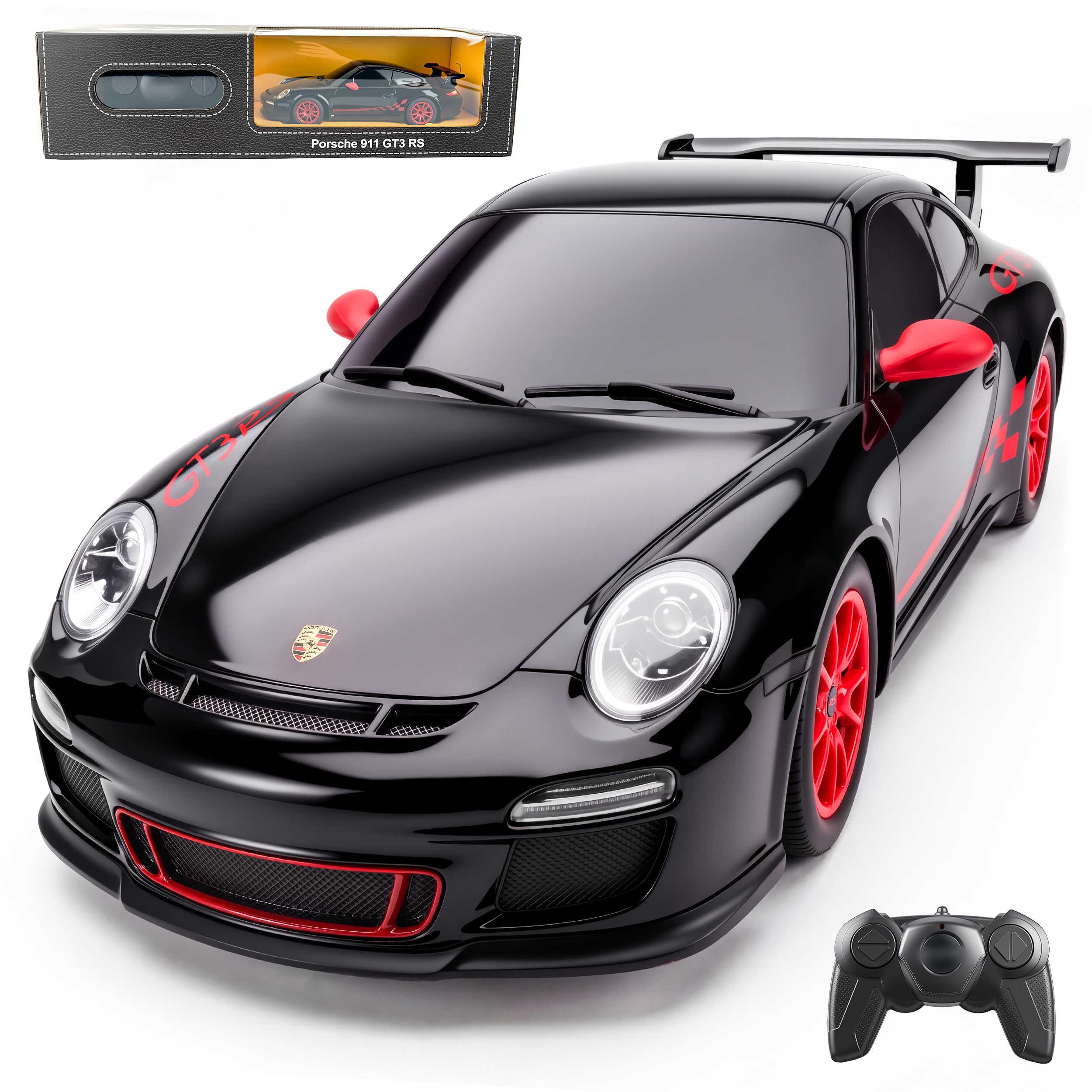 Indoor and outdoor suitable display shelf Porsche RC Car