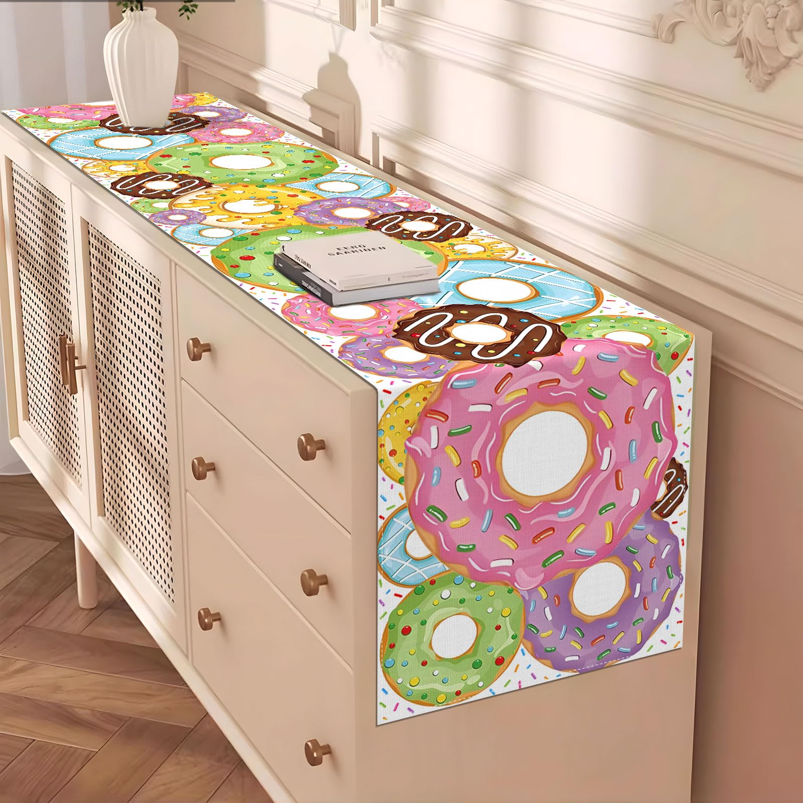 Table runner suitable for donut party and daily use
