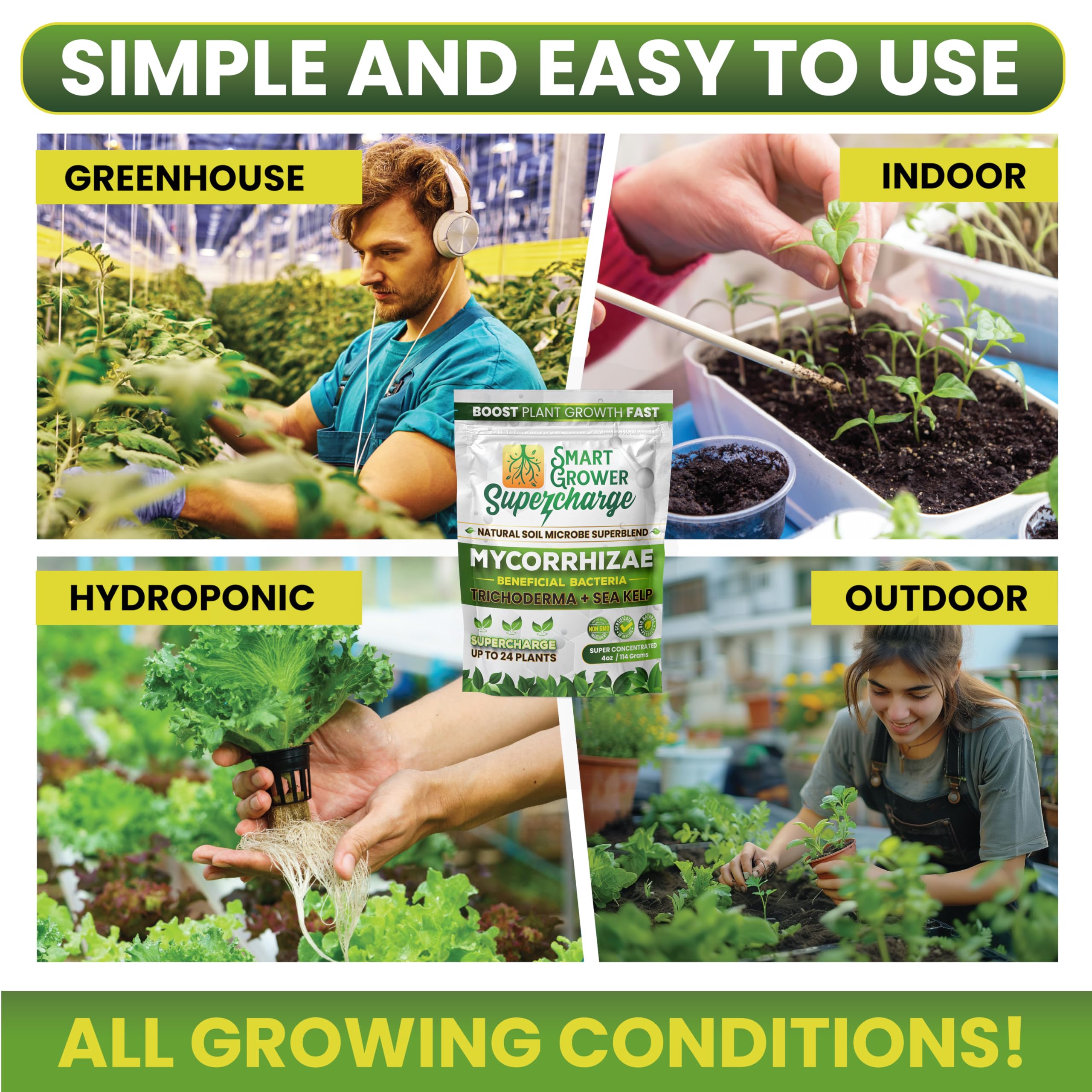 indoor outdoor garden use with plant microbes