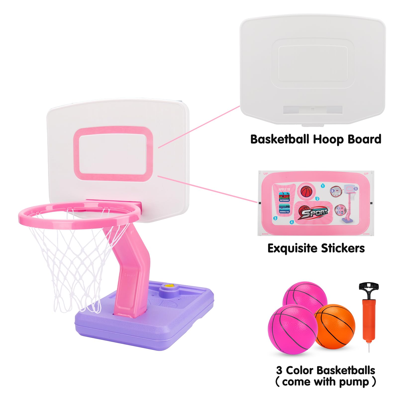 Gift ready hoop for girls indoor outdoor pool parties