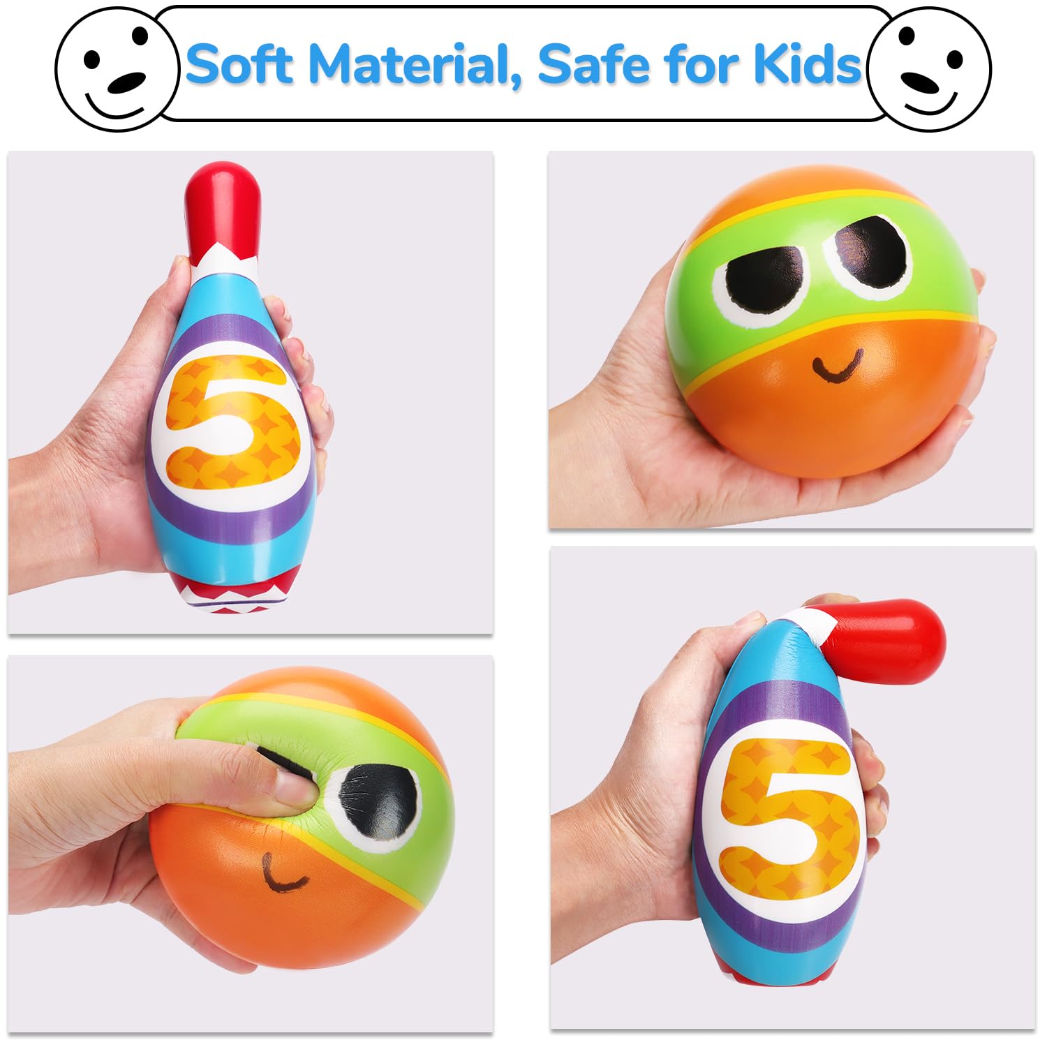 Indoor outdoor kid bowling game in foam design